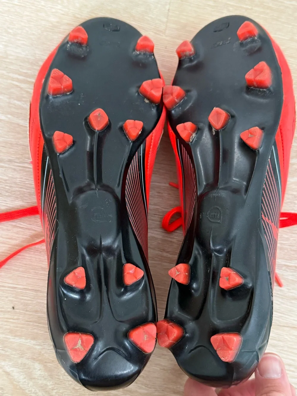 Adidas Adizero F50 Rare Leather FG Cleats Infrared, White, Black in Size 8 Men’s
